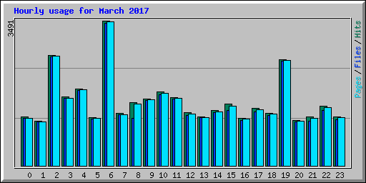 Hourly usage for March 2017